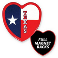 2.75" Heart Button Style Refrigerator Magnet w/Full Magnetic Back
